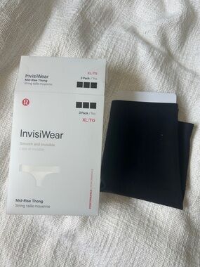 Single Pair: Lululemon Invisiwear Thong - XL - Black
